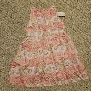 Joe Fresh Pink and Green Floral Kids Dress